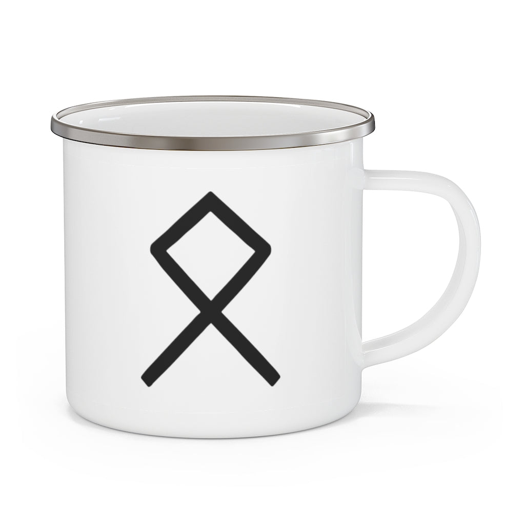 Othala (Home) Viking Rune Enamel Camping Mug Scandinavian Design Studio