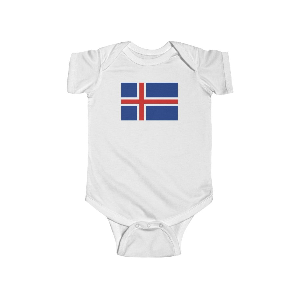 Icelandic Flag Baby Bodysuit Scandinavian Design Studio