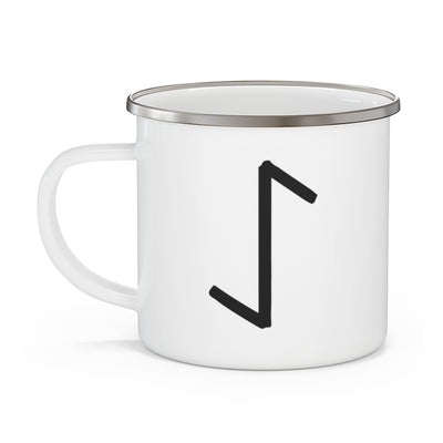 Eihwaz (Yew Tree) Viking Rune Enamel Camping Mug Scandinavian Design Studio