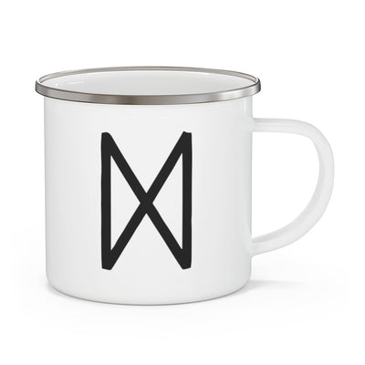 Dagaz (Day) Viking Rune Enamel Camping Mug Scandinavian Design Studio