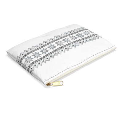 Gray Nordic Sweater Accessory Pouch - Scandinavian Design Studio