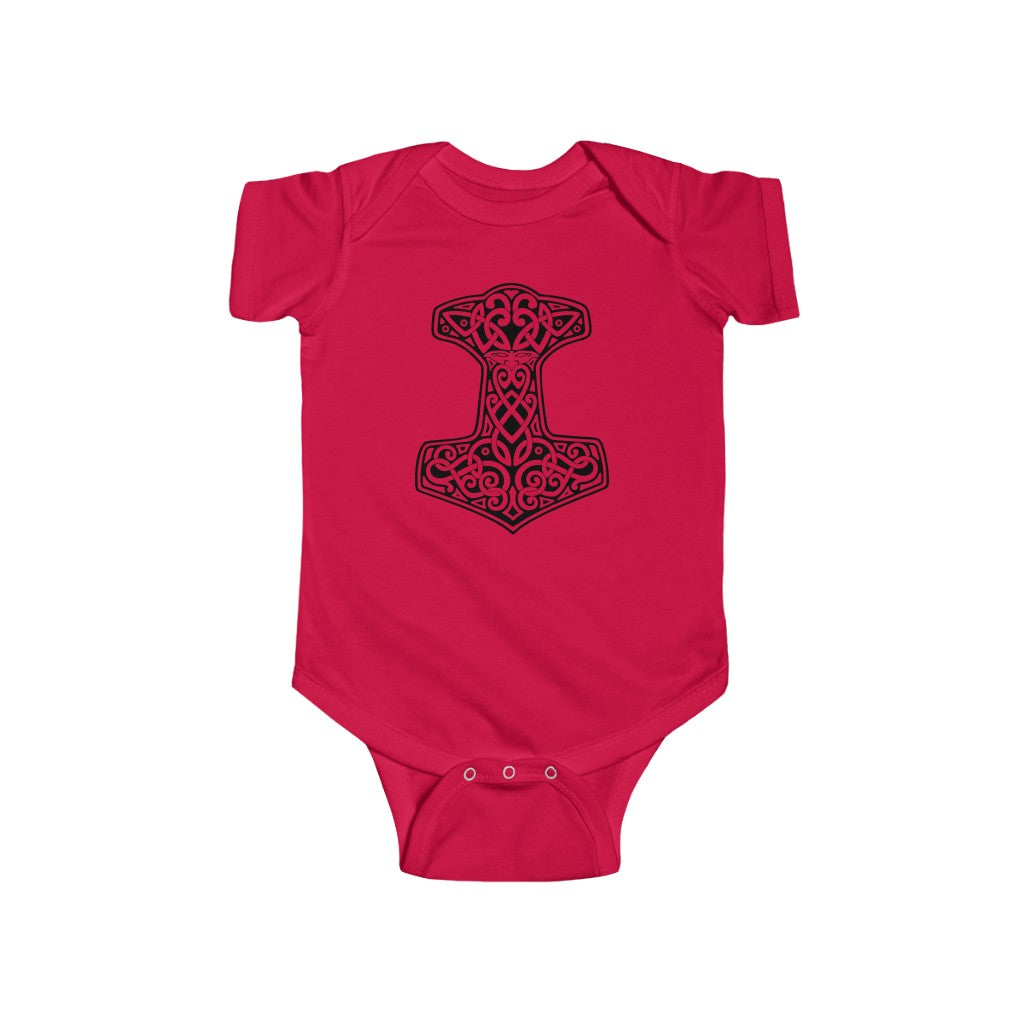 Thor's Hammer Mjolnir Baby Bodysuit Scandinavian Design Studio