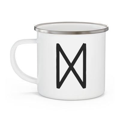 Dagaz (Day) Viking Rune Enamel Camping Mug Scandinavian Design Studio