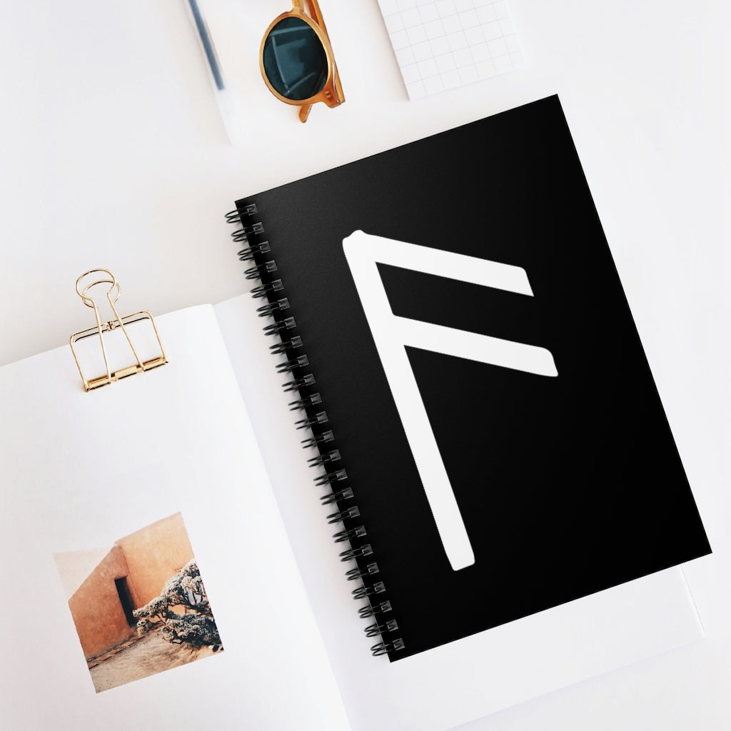 Ansuz (Wisdom) Viking Rune Spiral Notebook Scandinavian Design Studio