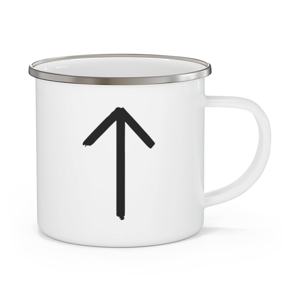 Tiwaz (Warrior) Viking Rune Enamel Camping Mug Scandinavian Design Studio