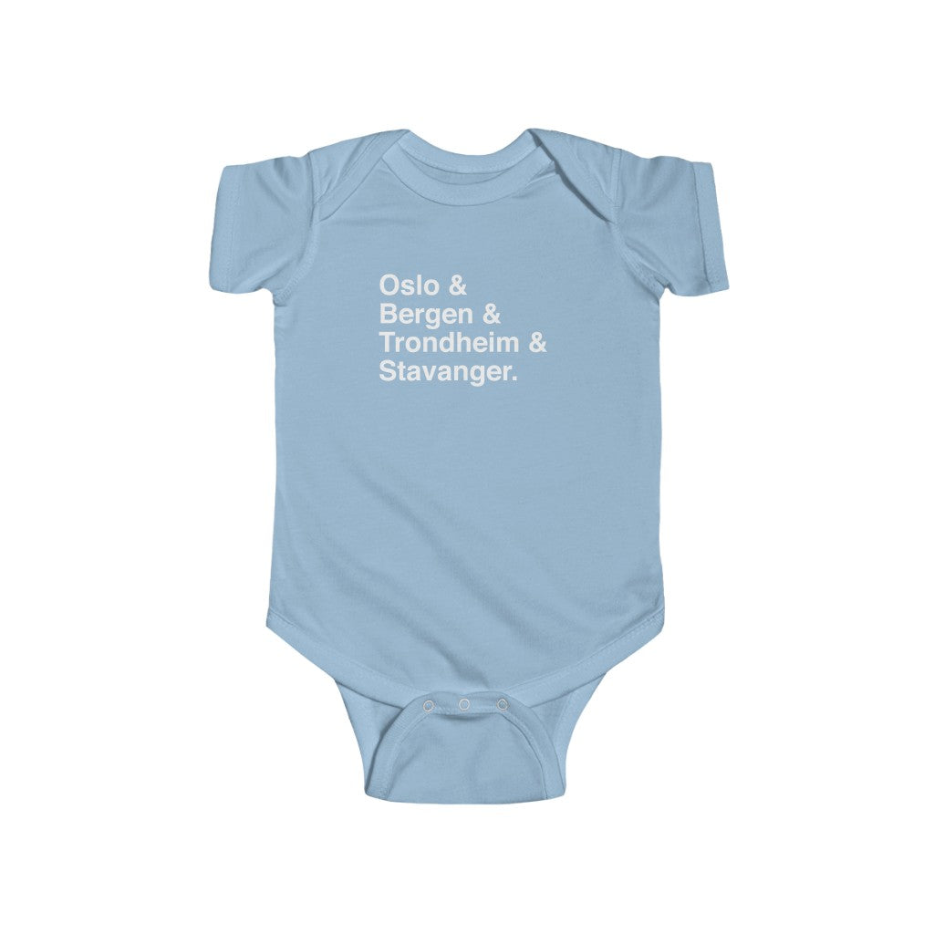 Cities Of Norway Baby Bodysuit Scandinavian Design Studio
