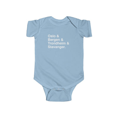Cities Of Norway Baby Bodysuit Scandinavian Design Studio