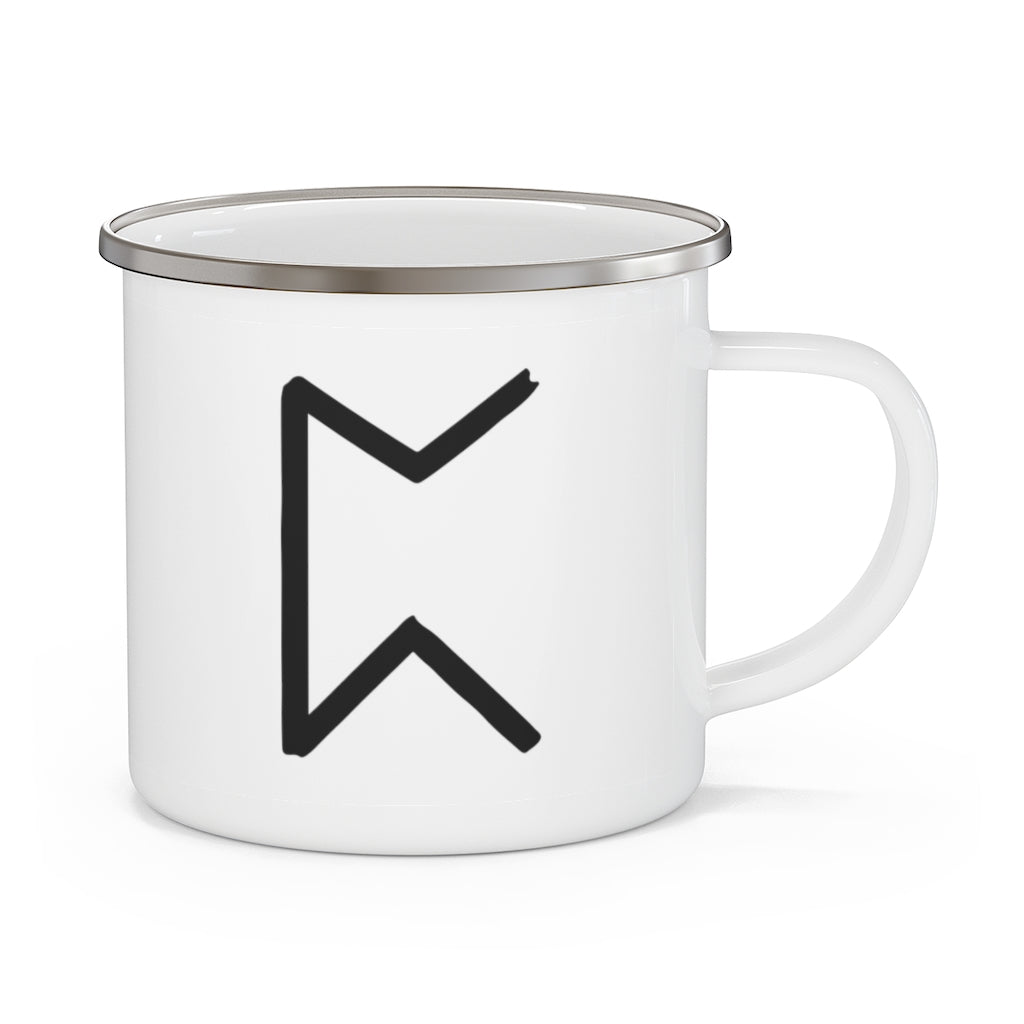 Perthro (Chance) Viking Rune Enamel Camping Mug Scandinavian Design Studio