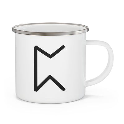 Perthro (Chance) Viking Rune Enamel Camping Mug Scandinavian Design Studio