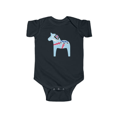 Midsummer Dala Horse Baby Bodysuit Scandinavian Design Studio