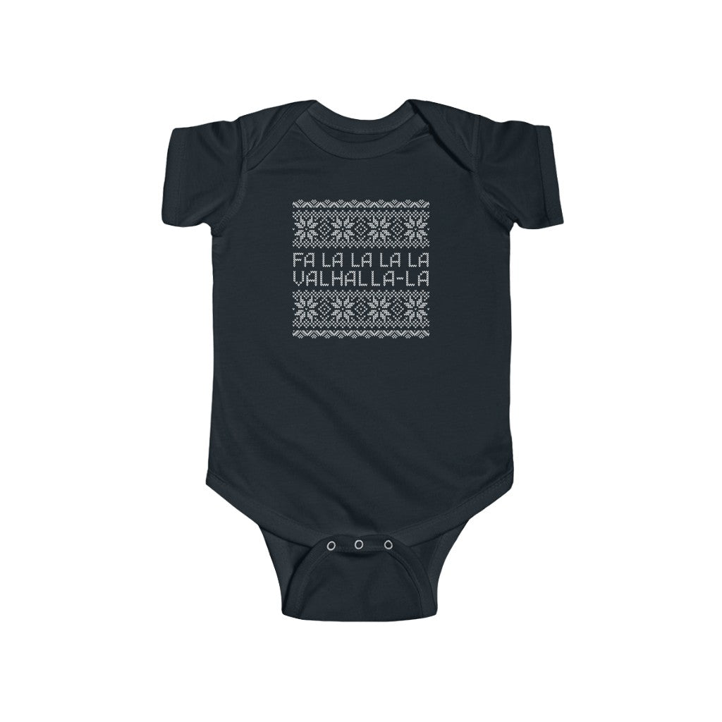 Valhalla Ugly Sweater Baby Bodysuit Scandinavian Design Studio
