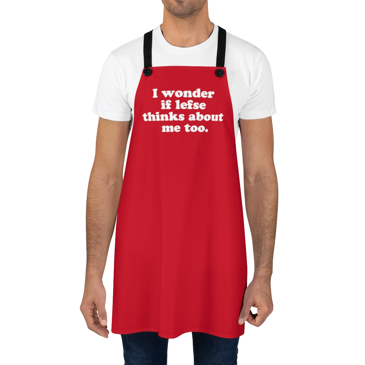 I Wonder If Lefse Thinks About Me Too Apron Scandinavian Design Studio