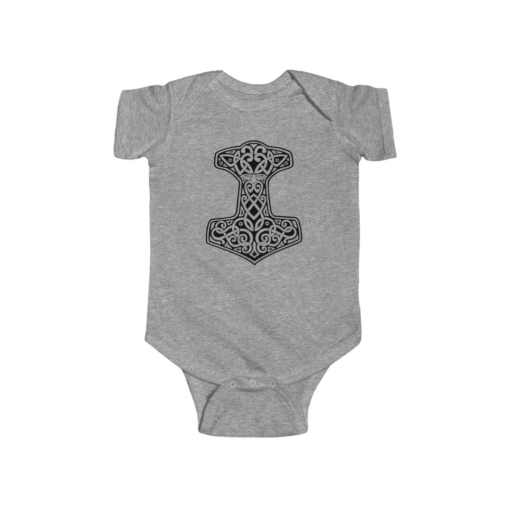 Thor's Hammer Mjolnir Baby Bodysuit Scandinavian Design Studio