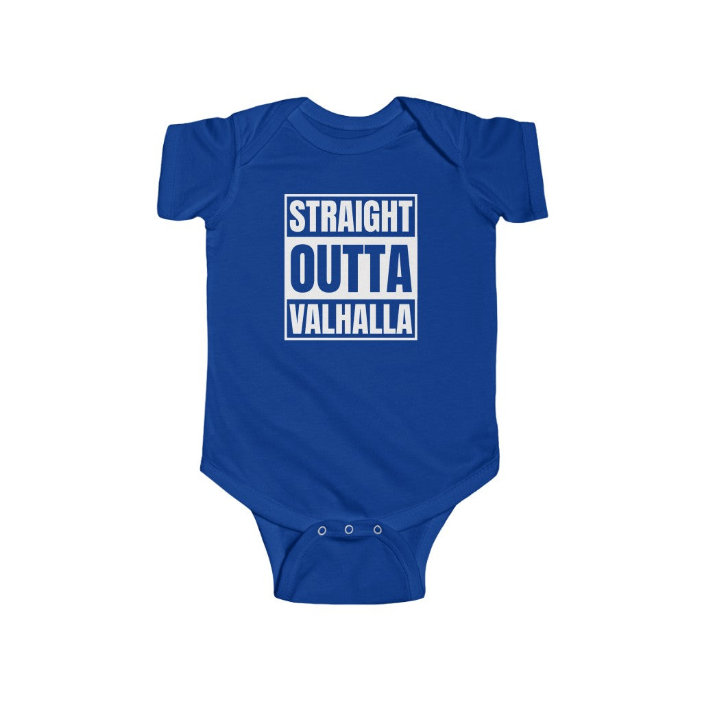 Straight Outta Valhalla Baby Bodysuit Scandinavian Design Studio