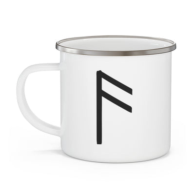 Ansuz (Wisdom) Viking Rune Enamel Camping Mug Scandinavian Design Studio