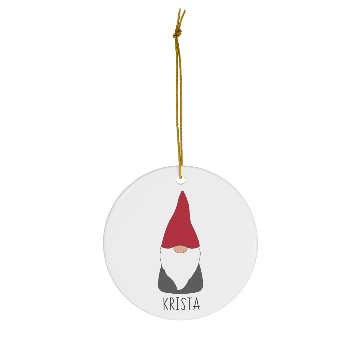 Personalized Scandinavian Gnome Ornament Scandinavian Design Studio