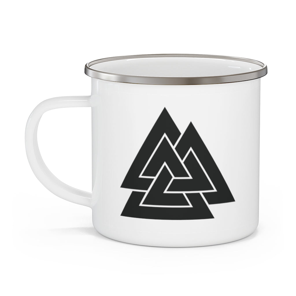 Valknut Enamel Camping Mug Scandinavian Design Studio