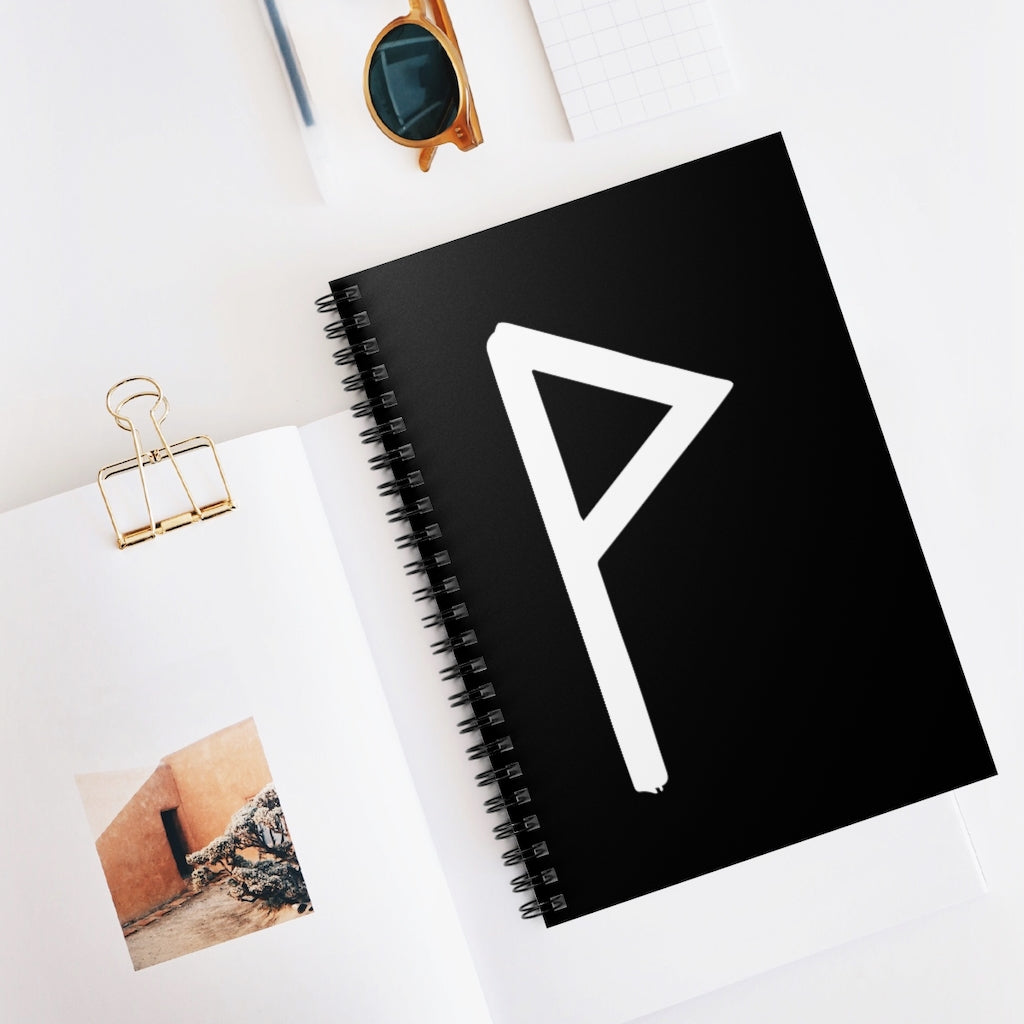 Wunjo (Joy) Viking Rune Spiral Notebook Scandinavian Design Studio