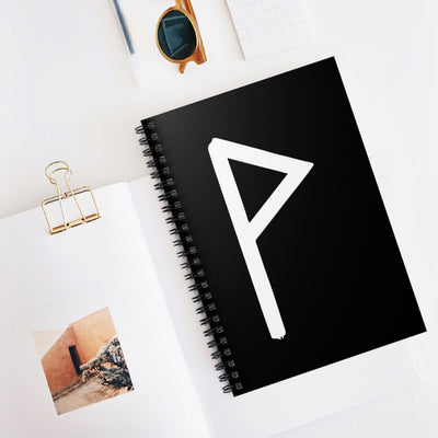 Wunjo (Joy) Viking Rune Spiral Notebook Scandinavian Design Studio