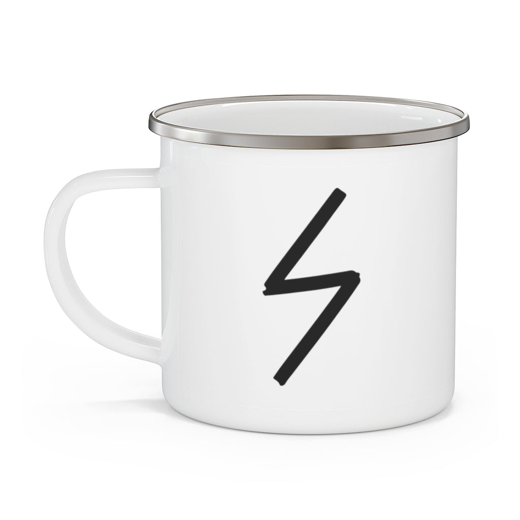 Sowilo (The Sun) Viking Rune Enamel Camping Mug Scandinavian Design Studio