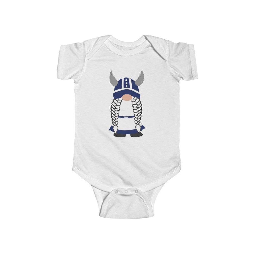 Finnish Viking Girl Gnome Baby Bodysuit Scandinavian Design Studio