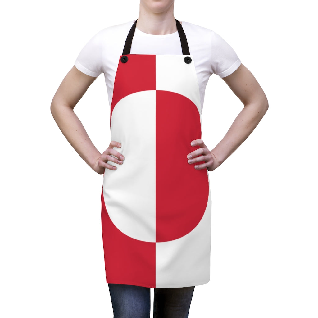 Greenlandic Flag Apron Scandinavian Design Studio