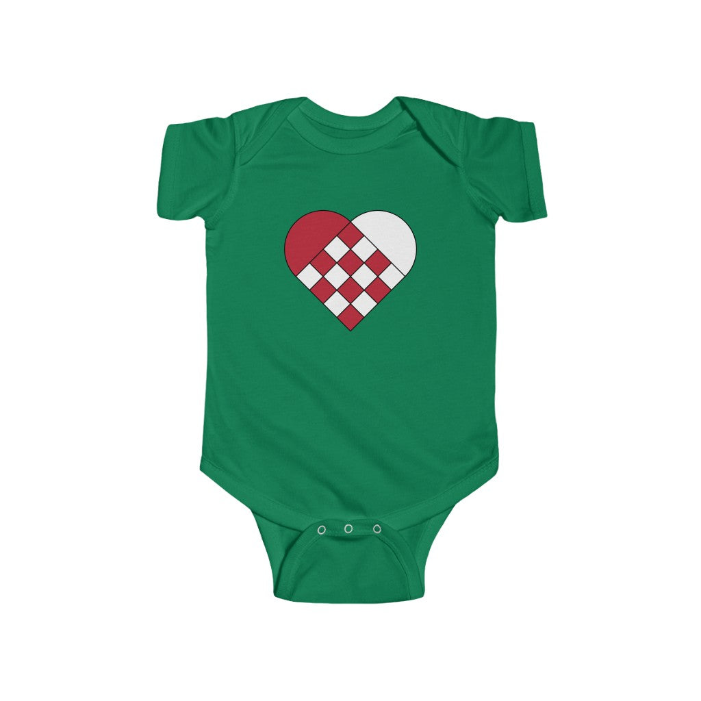 Jul Heart Baby Bodysuit Scandinavian Design Studio
