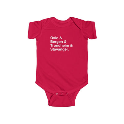 Cities Of Norway Baby Bodysuit Scandinavian Design Studio
