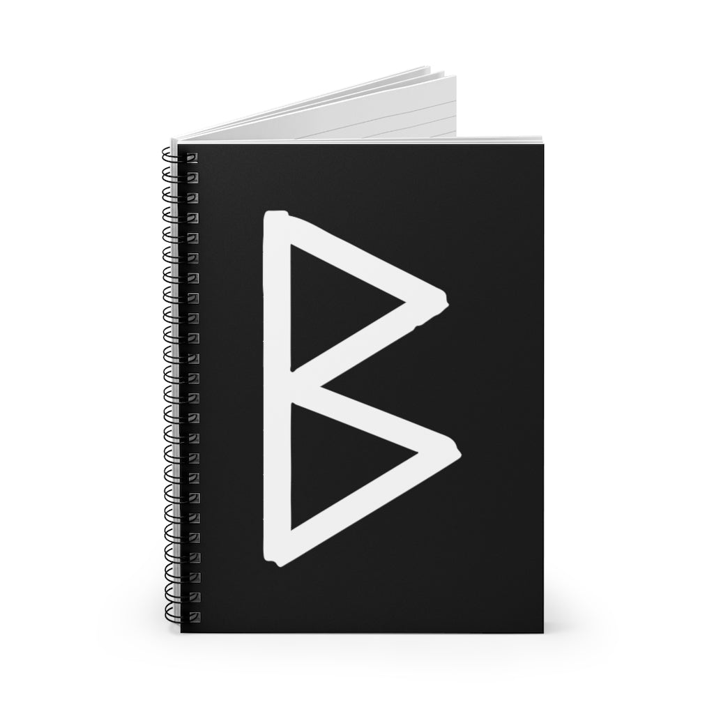 Berkana (Birch Tree) Viking Rune Spiral Notebook Scandinavian Design Studio
