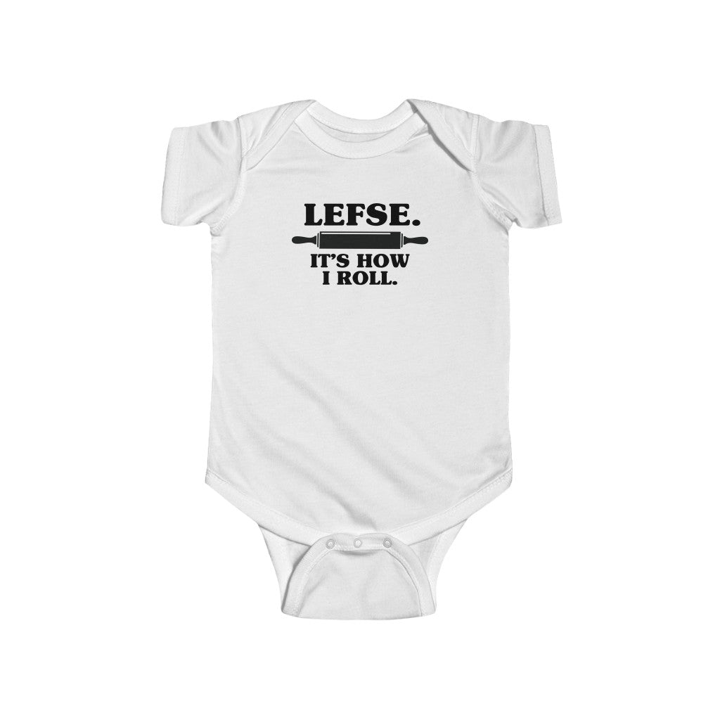 Lefse It's How I Roll Baby Bodysuit Scandinavian Design Studio
