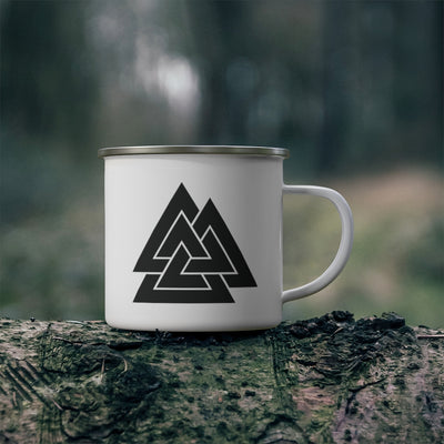 Valknut Enamel Camping Mug Scandinavian Design Studio