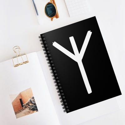 Algiz (Protection) Viking Rune Spiral Notebook Scandinavian Design Studio