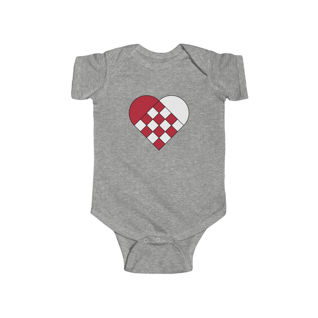 Jul Heart Baby Bodysuit Scandinavian Design Studio