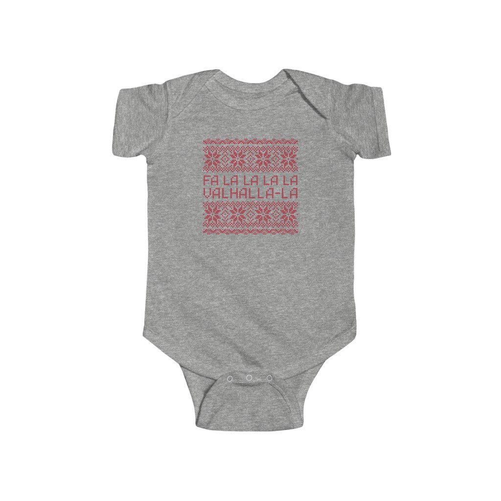 Valhalla Ugly Sweater Baby Bodysuit Scandinavian Design Studio