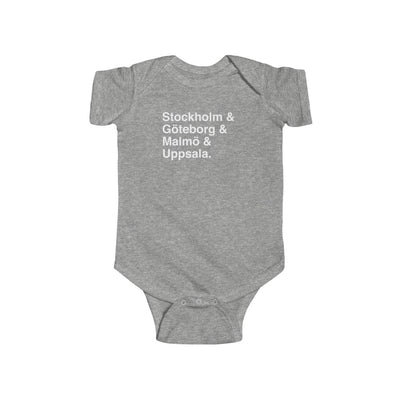 Cities Of Sweden Baby Bodysuit Scandinavian Design Studio