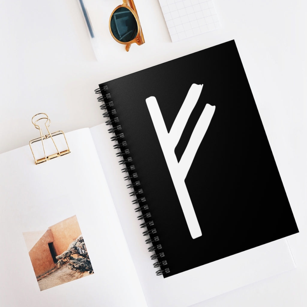 Fehu (Wealth) Viking Rune Spiral Notebook Scandinavian Design Studio