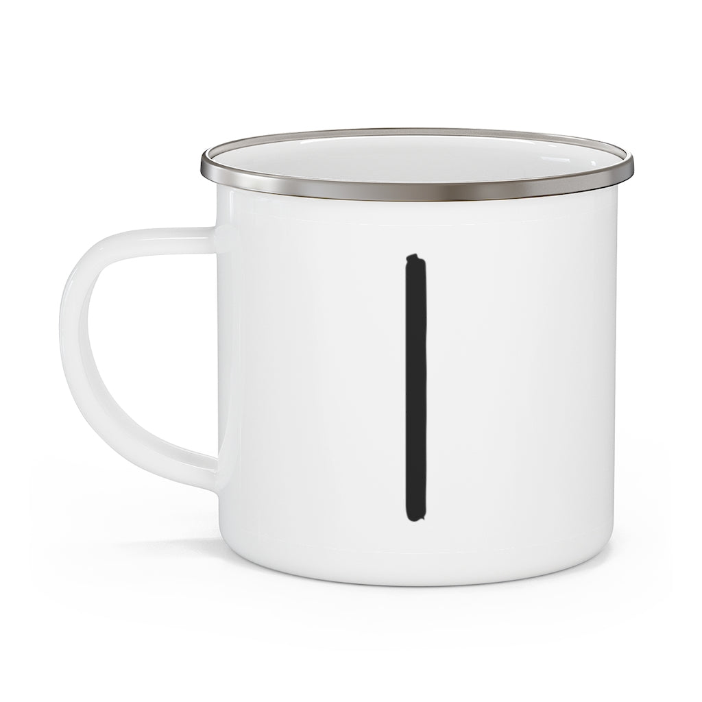 Isa (Ice) Viking Rune Enamel Camping Mug Scandinavian Design Studio