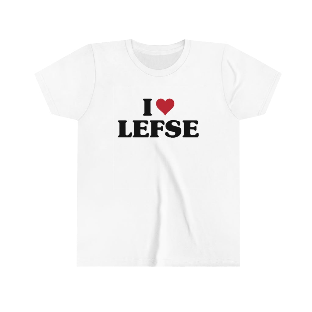 I Love Lefse Kids T-Shirt Scandinavian Design Studio