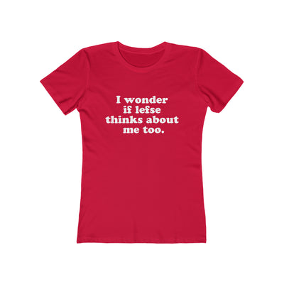 I Wonder If Lefse Thinks About Me Too Women's Fit T-Shirt Scandinavian Design Studio