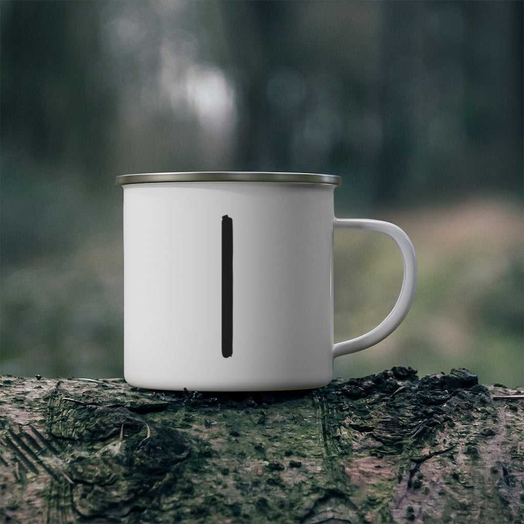 Isa (Ice) Viking Rune Enamel Camping Mug Scandinavian Design Studio