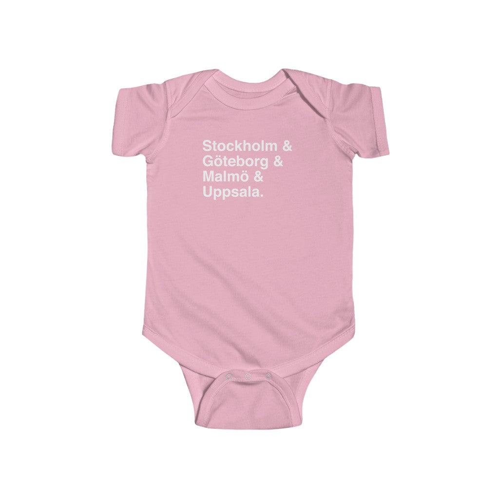 Cities Of Sweden Baby Bodysuit Scandinavian Design Studio