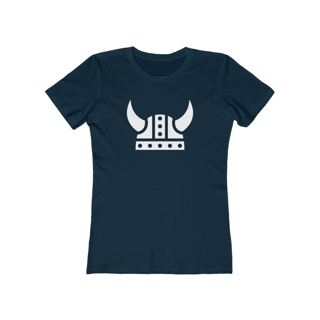 Viking Helmet Women's Fit T-Shirt Solid Midnight Navy / S - Scandinavian Design Studio