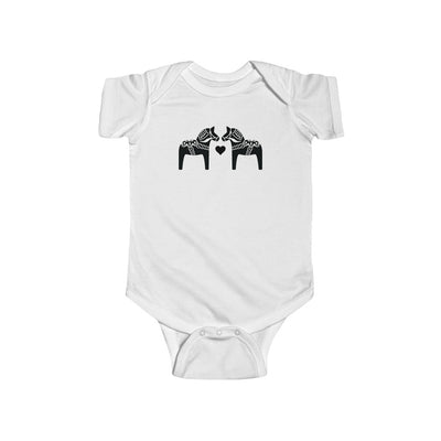 Dala Horse Baby Bodysuit Scandinavian Design Studio