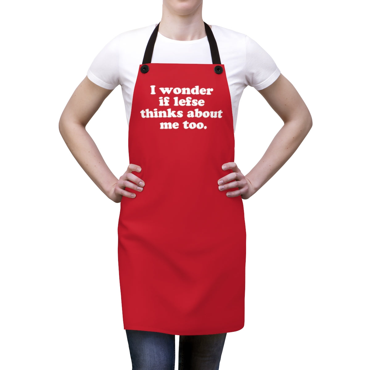I Wonder If Lefse Thinks About Me Too Apron Scandinavian Design Studio