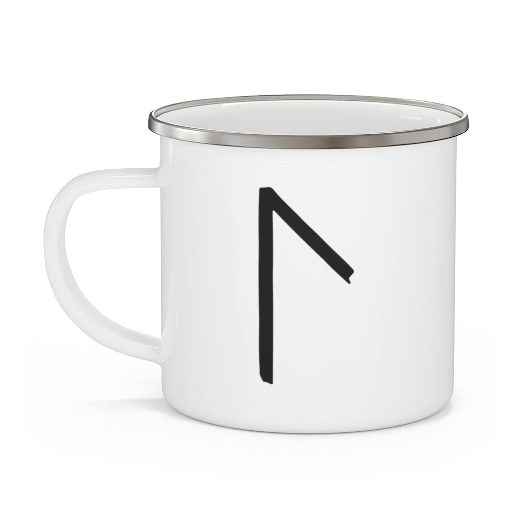 Laguz (Lake) Viking Rune Enamel Camping Mug Scandinavian Design Studio