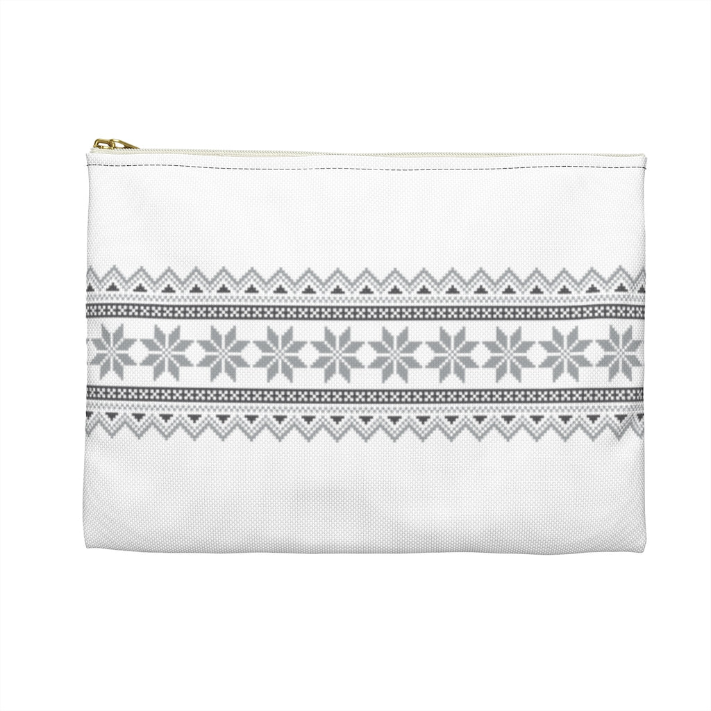 Gray Nordic Sweater Accessory Pouch - Scandinavian Design Studio