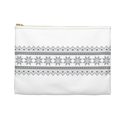 Gray Nordic Sweater Accessory Pouch - Scandinavian Design Studio