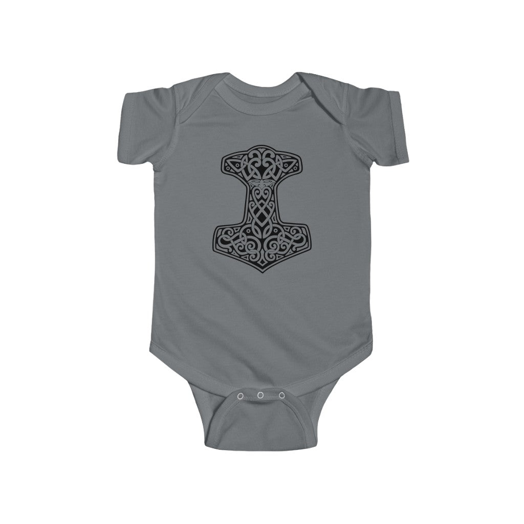 Thor's Hammer Mjolnir Baby Bodysuit Scandinavian Design Studio
