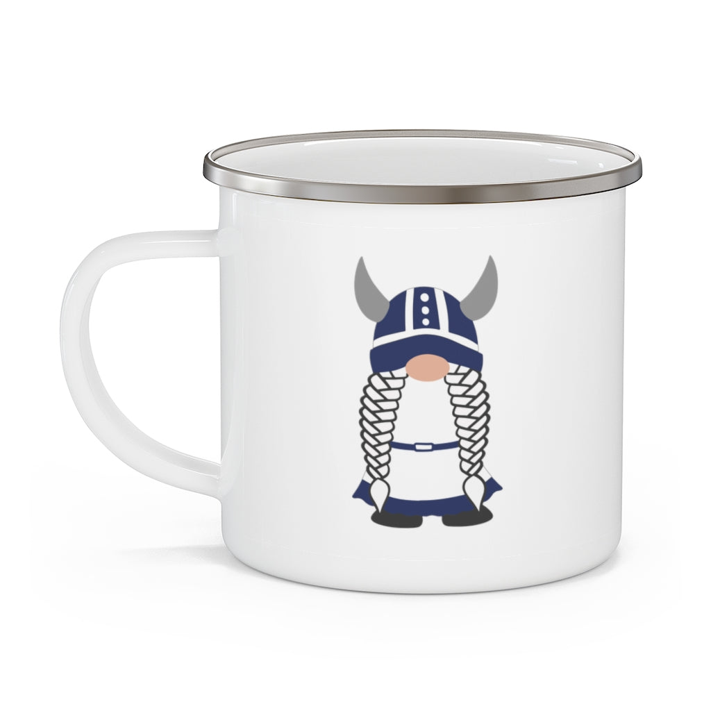 Finnish Viking Girl Gnome Camping Mug Scandinavian Design Studio