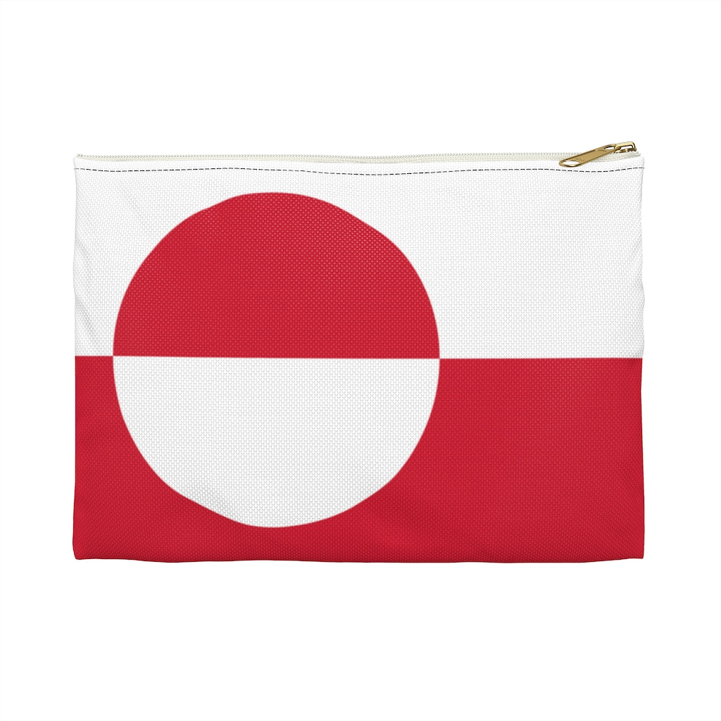 Greenlandic Flag Accessory Pouch Large / White - Scandinavian Design Studio